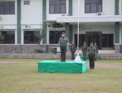 Kodim 0418/Palembang Gelar Upacara Mingguan Tanamkan Rasa Nasionalisme