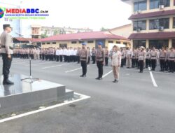 Kabid Dokkes Pimpin Apel pagi personel Polda Sumsel