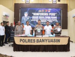 Polres Banyuasin Gelar Konferensi Pers Ungkap 3  Kasus