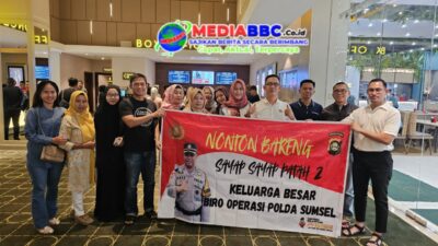 *Keluarga besar Biro OPS Polda Sumsel nobar film sayap sayap patah 2*