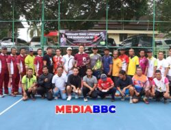 Meriahkan HUT Bhayangkara Ke 79 Kapolres Banyuasin Resmi Membuka Turnamen Tenis Lapangan Kapolres Cup