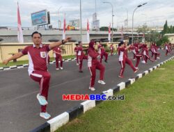 Jaga Kesehatan Serta Kebugaran Tubuh Personel Polda Sumsel Gelar  Olahraga Bersama