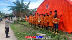 Brigpol Rendy Permana Gelar Apel Kesiapan Karhutla Bersama BNPB Provinsi Sumsel