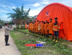 Brigpol Rendy Permana Gelar Apel Kesiapan Karhutla Bersama BNPB Provinsi Sumsel