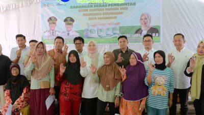 Penyaluran Cadangan Beras Pemerintah untuk Bantuan Pangan 2025 Digelar di Kertapati Palembang