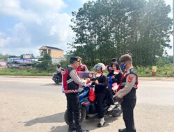 Sambut HUT RI Ke-80 “Sat Samapta Polres Banyuasin”  Pasang Bendera Merah Putih Di Kendaraan