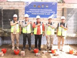 Polres Banyuasin Dukung Program “Makan Bergizi Gratis” Presiden Prabowo Ground Breaking SPPG Di Desa Biyuku