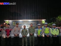 Polres Banyuasin Gelar Patroli Malam Obyek Vital Di kawasan Pemerintahaan