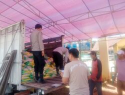 Polsek Pulau Rimau  Gelar Gerakan Pangan Murah 8 Ton Beras Ludes Terjual