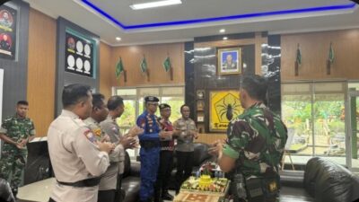Dalam Rangka HUT TNI KE 80 TH”  Polres Banyuasin Laksanakan kegiatan Kunjungan Ke Batalyon Yon Zeni Konstruksi 12
