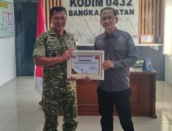 PJS Babel Sambangi Kodim 0432/Basel, Serahkan Penghargaan untuk TNI yang Jaga Persatuan dan Nilai Demokrasi
