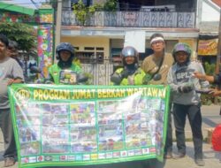 PROGRAM JUMAT BERKAH WARTAWAN Berbagi ke Pengojek Online & Kaum Rentan,Di Tanah Baru Depok