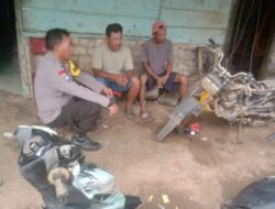 Bhabinkamtibmas Polsek Muara Padang Lakukan Sambang dan Himbauan Kamtibmas di Desa Karang Anyar