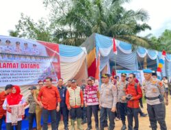 Polsek Pulau Rimau Laksanakan Pengamanan Kunker Gubernur dan Bupati di Peresmian Duplikat Jembatan Tanah Kering