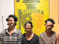 Polsek Mariana Amankan “Tiga Pelaku Pencuri Besi Menara Telekomunikasi ” Di Jalan Sabar Jaya