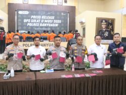 Sikat habis ! Polres Banyuasin gelar Press release Dalam 15 Hari Ops Sikat II Musi 2025,Berhasil Ungkap Beberapa kasus Kejahatan 
