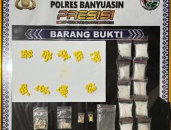 Bandar Sabu dan Ekstasi di Banyuasin Diciduk, Senjata Rakitan dan Puluhan Amunisi Turut Disita