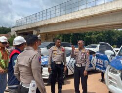 Kasat Lantas Polres Banyuasin Tinjau Jalan Tol dan Alteri, Antisipasi Kendala Jelang Operasi Lilin Nataru 2026