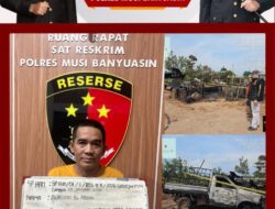 Polsek Babat Toman ! Ungkap Kasus “Masakan Minyak Ilegal” Yang Terbakar Di Kelurahan Mangun Jaya,Satu Pelaku Ditangkap 