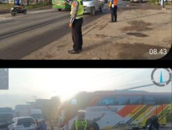 Pos Lantas KM 12 Polsek Talang Kelapa Gelar Strong Point Pagi, Arus Lalu Lintas Kondusif