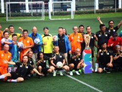 Sambut HPN Dan Piala Dunia 2026,  PWI Main Bola Bareng ANTARA, TVRI, dan RRI