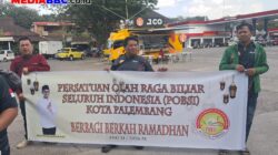 Ramadan Momentum Aksi Nyata, POBSI Palembang Turun ke Jalan Bagikan 500 Paket Nasi
