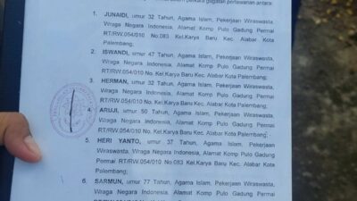 Tegas! Warga Pulo Gadung Tolak Klaim Sepihak Lahan TPU: Sudah Inkracht Berdasarkan Putusan PN Palembang