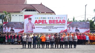 Kapolda Sumsel Pimpin Apel Besar Sabuk Kamtibmas di OKI, Target Zero Karhutla 2026