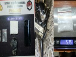 Satresnarkoba Polres Banyuasin Amankan Kurir Sabu 5,35 Gram, Di Pinggir Jalan Desa Biyuku,