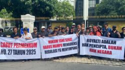 Aksi Damai Pencipta Lagu di Mahkamah Agung: Kawal Judicial Revies PP No. 56/2021 dan Permenkum No. 27/2025