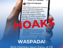 BKN Pastikan Akun Palsu di FB Catut Nama Prof. Zudan Sebar Informasi Hoaks PPPK