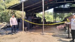 Polsek Sanga Desa Grebek 3 Dapur Minyak Ilegal di Keban I: 8 Pekerja Diciduk, 3 Pemilik Kabur