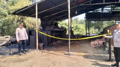 Polsek Sanga Desa Grebek 3 Dapur Minyak Ilegal di Keban I: 8 Pekerja Diciduk, 3 Pemilik Kabur