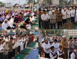 Kemarau Ekstrem, Forkopimcam Rambutan dan Warga Banyuasin Gelar Shalat Istisqa