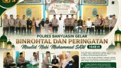 Polres Banyuasin Gelar Binrohtal dan Peringatan Maulid Nabi Muhammad SAW 1448 H