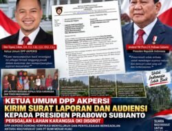 *Ketua Umum DPP AKPERSI Kirim Surat Laporan dan Audiensi kepada Presiden Prabowo, Persoalan Lahan Karangsia OKI Disorot*