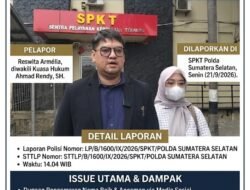 Reswita Armélia Laporkan Dugaan Pencemaran Nama Baik dan Ancaman ke Polda Sumsel