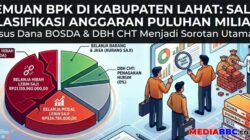 Temuan BPK di Lahat: Belanja Hibah Rp21 Miliar Diduga Salah Pos,Alokasi DBH CHT Langgar Aturan