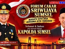 Ketua Umum Forum Cakar Sriwijaya Sampaikan Ucapan Selamat kepada Irjen Pol Rony Samtana sebagai Kapolda Sumsel