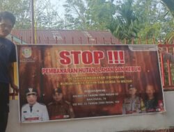 Cegah Karhutla, Bhabinkamtibmas Polsek Betung Sosialisasikan Maklumat Kapolda Sumsel di Desa Air Senggeris