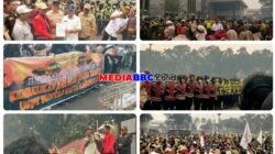 Gelar Aksi di Kantor Gubernur, Puluhan Massa GBR Sriwijaya Tuntut Penanganan Konkret Bencana Kabut Asap di Sumsel