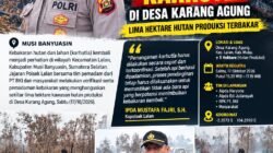 Kapolsek Lalan Turun Langsung Verifikasi Karhutla di Karang Agung, Lima Hektare Hutan Produksi Terbakar