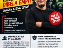 Dituding Provokator Bentrokan di Mapolda Sumsel, Ketua ADO Sumsel Dibela Empit: Jangan Giring Opini!