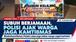 Subuh Berjamaah di Karang Tirta, Bhabinkamtibmas Polsek Lalan Ajak Warga Jaga Kamtibmas dan Cegah Karhutla