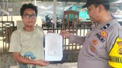 Bhabinkamtibmas Polsek Betung Sosialisasikan Pencegahan Karhutla di Desa Taja Raya II