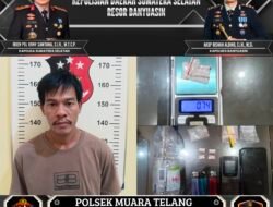 Polsek Muara Telang Banyuasin,Tangkap Pengedar Sabu, 4 Paket Barang Bukti Disita