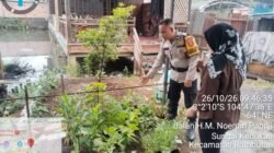 Dukung Swasembada Pangan Nasional, Bhabinkamtibmas Polsek Rambutan Aipda Zahrudin, Ajak Warga Kel. Jakabaring Selatan Kec. Rambutan Kembangkan Pekarangan Produktif