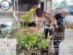 Dukung Swasembada Pangan Nasional, Bhabinkamtibmas Polsek Rambutan Aipda Zahrudin, Ajak Warga Kel. Jakabaring Selatan Kec. Rambutan Kembangkan Pekarangan Produktif