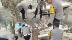 Polsek Lalan Gencarkan Aksi Bersih-Bersih Mako, Wujudkan Pelayanan Prima dan Humanis